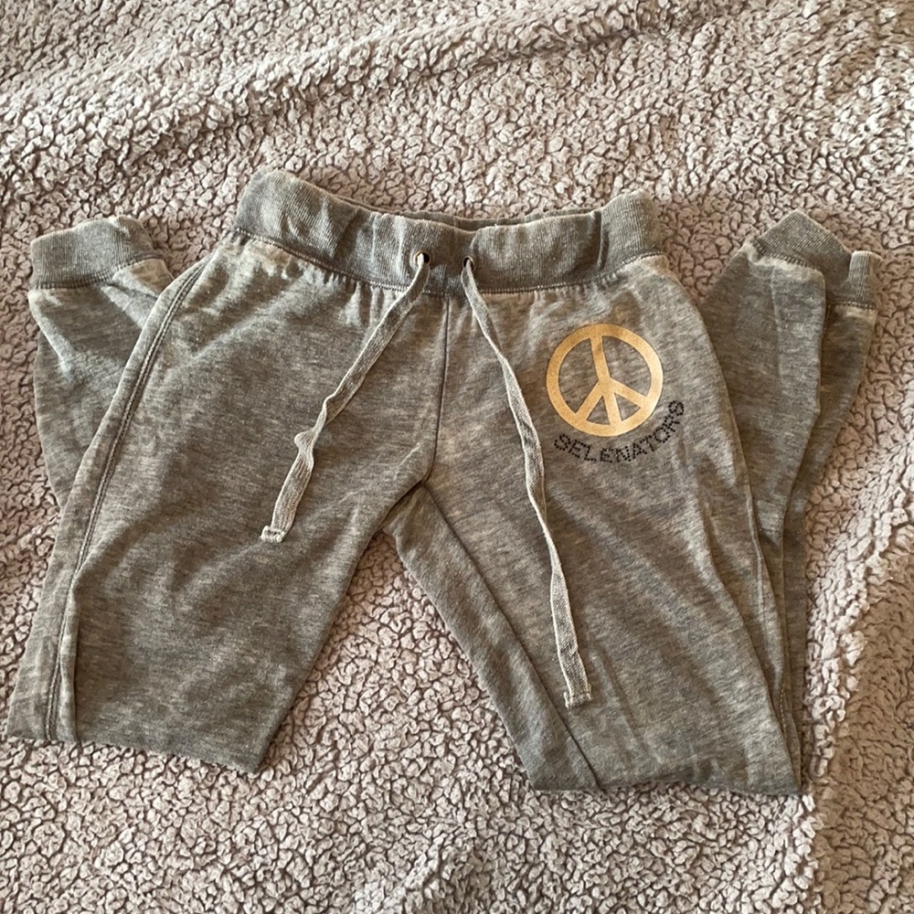 Faded gray jogger sweat set. Pants S, jacket size XS. Never worn! Selena Gomez.